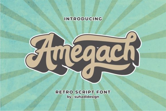 Amegach: A Vintage Script Typeface for Editorial Design
