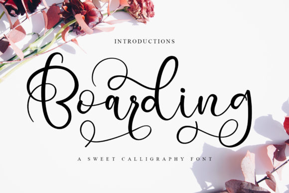 Boarding Font: A Romantic Script for Elegant Designs
