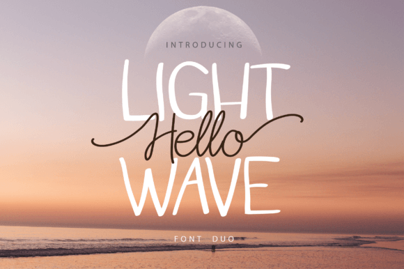Hello Light Wave Duo Font for Campaign Design