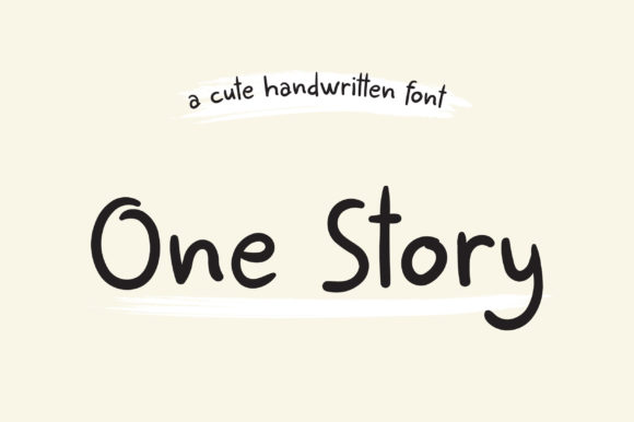 One Story: A Handwritten Font for Digital Branding