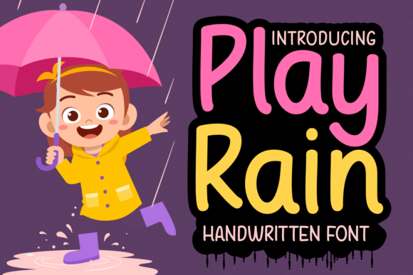 Play Rain: A Handwritten Typeface for Vibrant Branding