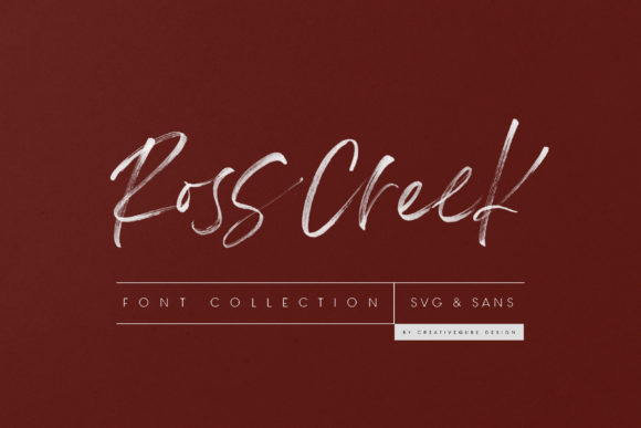 Ross Creek: A Brushed Script Font for Makers