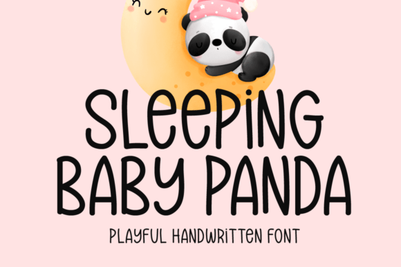 Sleeping Baby Panda: A Playful Script Handwritten Font for Web Design