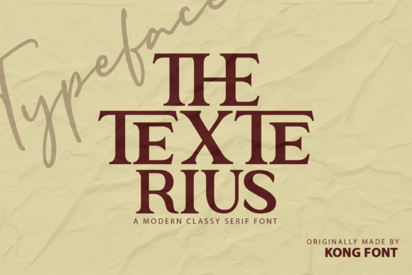 The Texterius Serif Font for Digital Design