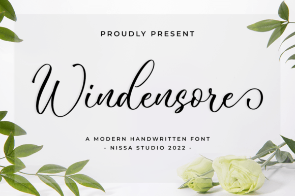 Windensore: A Delicate Script Typeface for Editorial Design